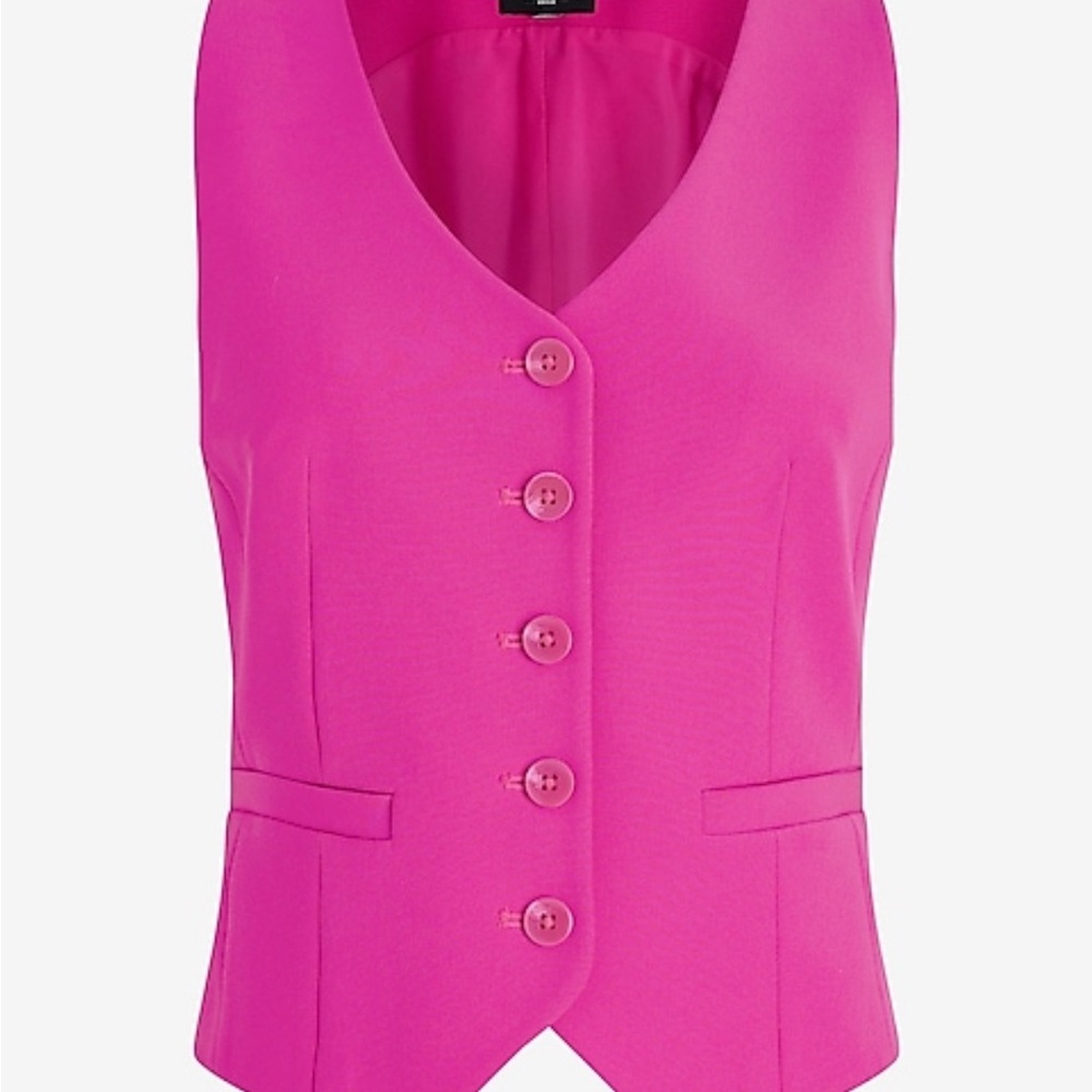 Express Vibrant Pink Sleeveless Vest